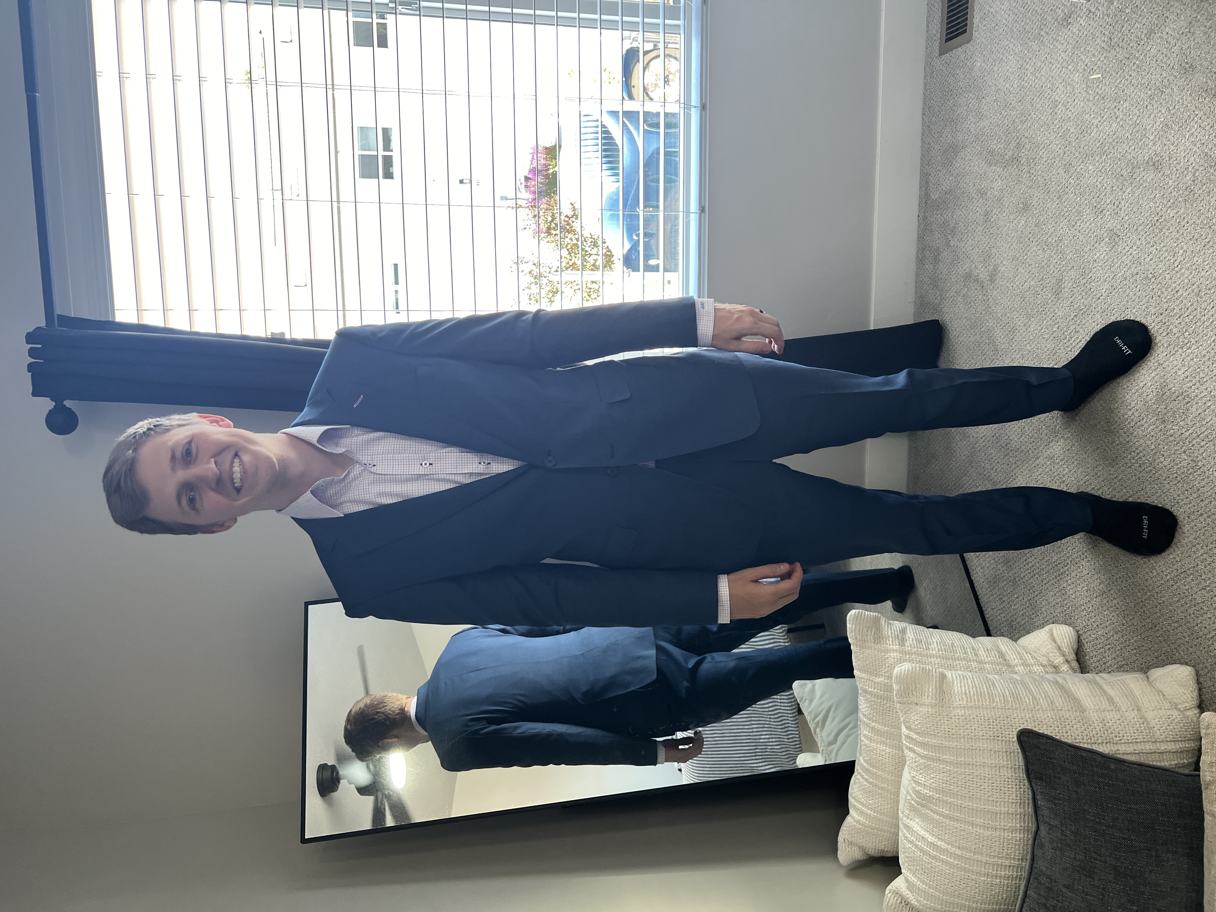 Premium charcoal business suit with bespoke tailoring and exceptional fit from Essato Custom Clothing in Layton, Utah