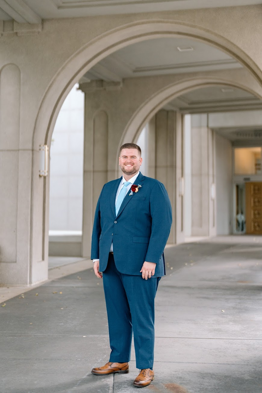 Custom wedding suit fitting by esatto Custom Clothing Layton Utah