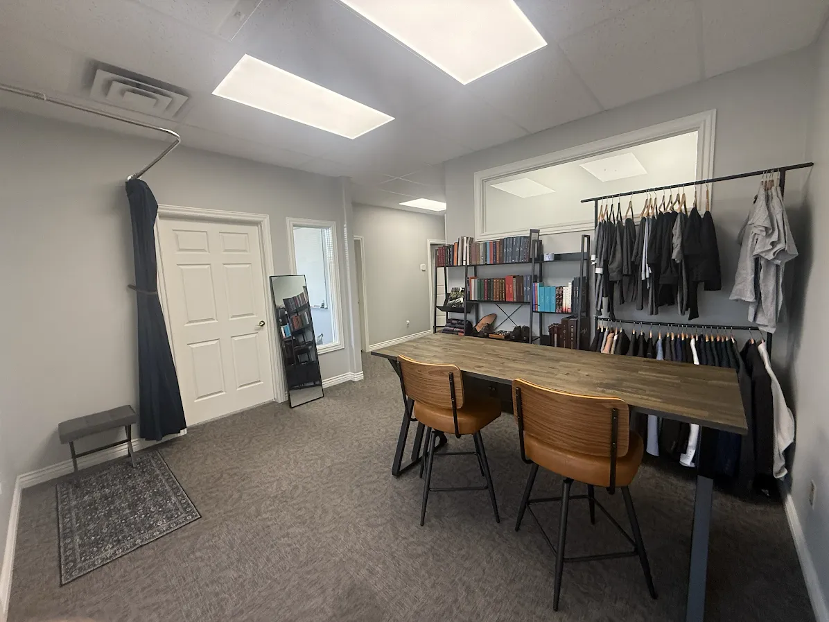 esatto Custom tailoring studio interior in Layton, Utah